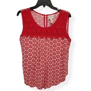 St John's Bay Sleeveless Top Sz L